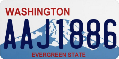 WA license plate AAJ1886