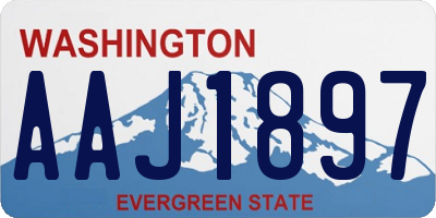 WA license plate AAJ1897