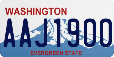 WA license plate AAJ1900