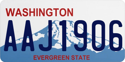 WA license plate AAJ1906