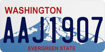WA license plate AAJ1907