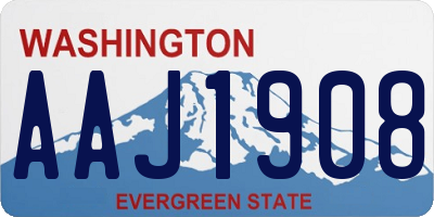 WA license plate AAJ1908