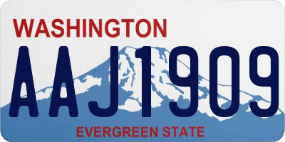 WA license plate AAJ1909