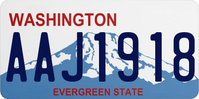 WA license plate AAJ1918