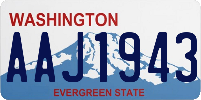 WA license plate AAJ1943