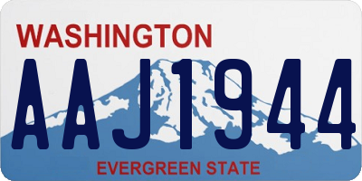 WA license plate AAJ1944