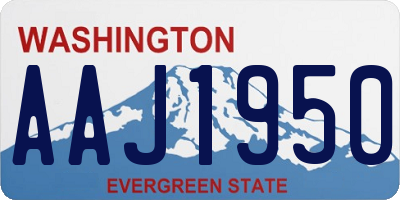 WA license plate AAJ1950