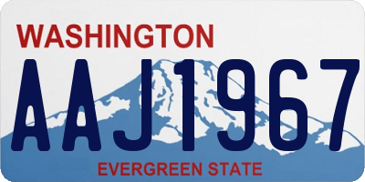 WA license plate AAJ1967