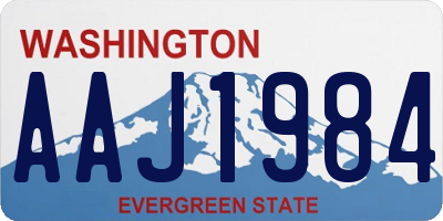 WA license plate AAJ1984
