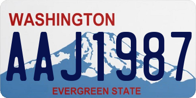WA license plate AAJ1987