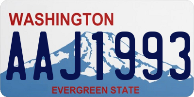 WA license plate AAJ1993