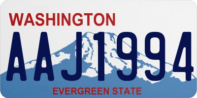 WA license plate AAJ1994