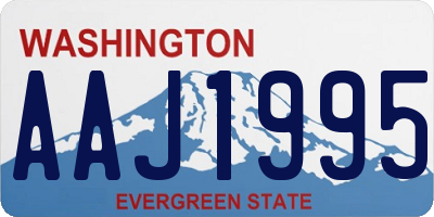 WA license plate AAJ1995