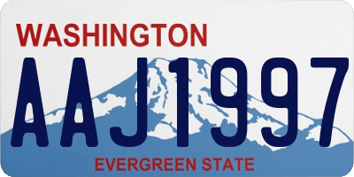 WA license plate AAJ1997