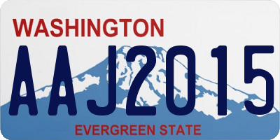 WA license plate AAJ2015