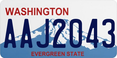 WA license plate AAJ2043