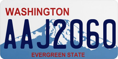 WA license plate AAJ2060
