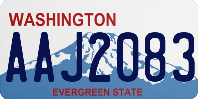 WA license plate AAJ2083