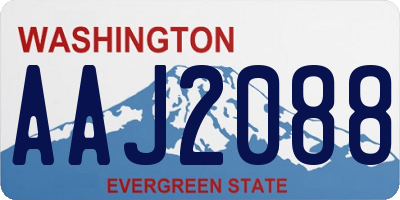 WA license plate AAJ2088