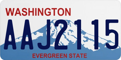 WA license plate AAJ2115