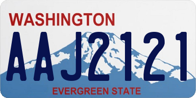 WA license plate AAJ2121