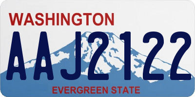 WA license plate AAJ2122
