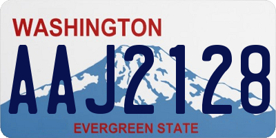 WA license plate AAJ2128