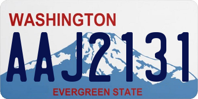 WA license plate AAJ2131