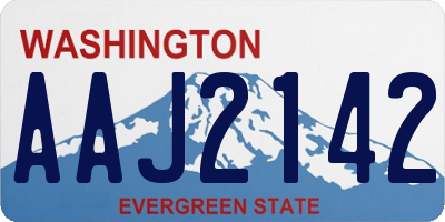 WA license plate AAJ2142