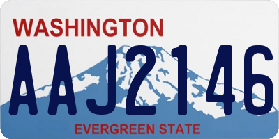 WA license plate AAJ2146
