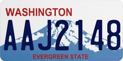 WA license plate AAJ2148