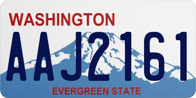 WA license plate AAJ2161