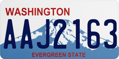 WA license plate AAJ2163