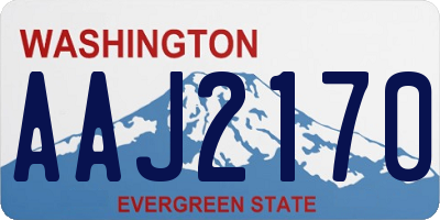 WA license plate AAJ2170