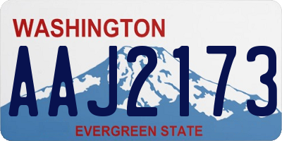 WA license plate AAJ2173