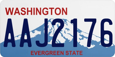 WA license plate AAJ2176