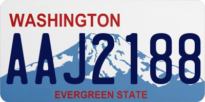 WA license plate AAJ2188