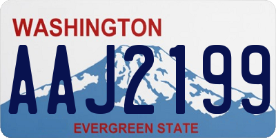 WA license plate AAJ2199