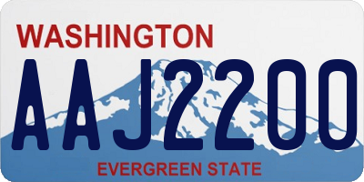WA license plate AAJ2200