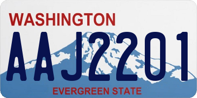 WA license plate AAJ2201