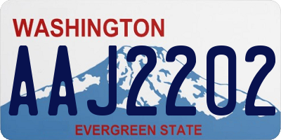 WA license plate AAJ2202