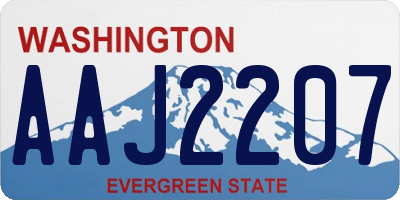 WA license plate AAJ2207