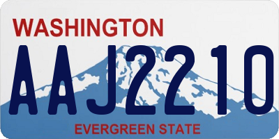WA license plate AAJ2210
