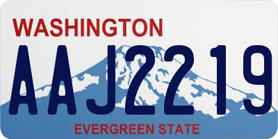 WA license plate AAJ2219