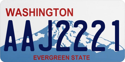 WA license plate AAJ2221
