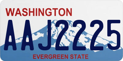 WA license plate AAJ2225