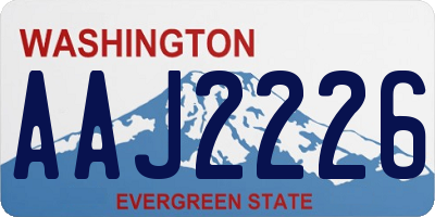 WA license plate AAJ2226
