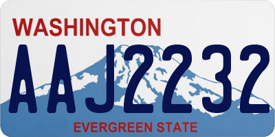 WA license plate AAJ2232