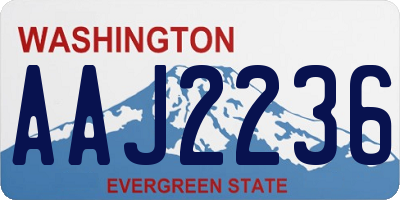WA license plate AAJ2236