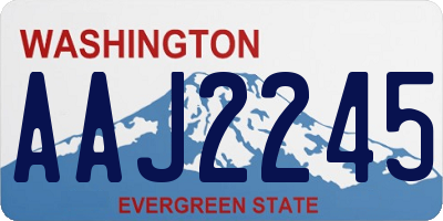 WA license plate AAJ2245